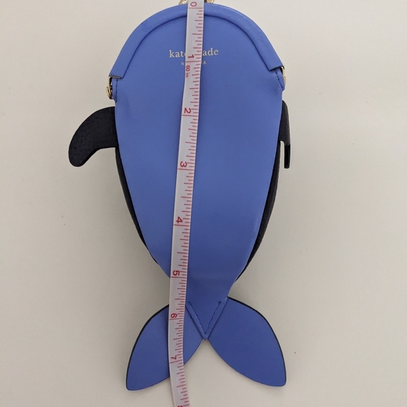 EUC! Kate Spade New York Off We Go Whale Kisslock Coin Purse In Dark Blue - Picture 9 of 12